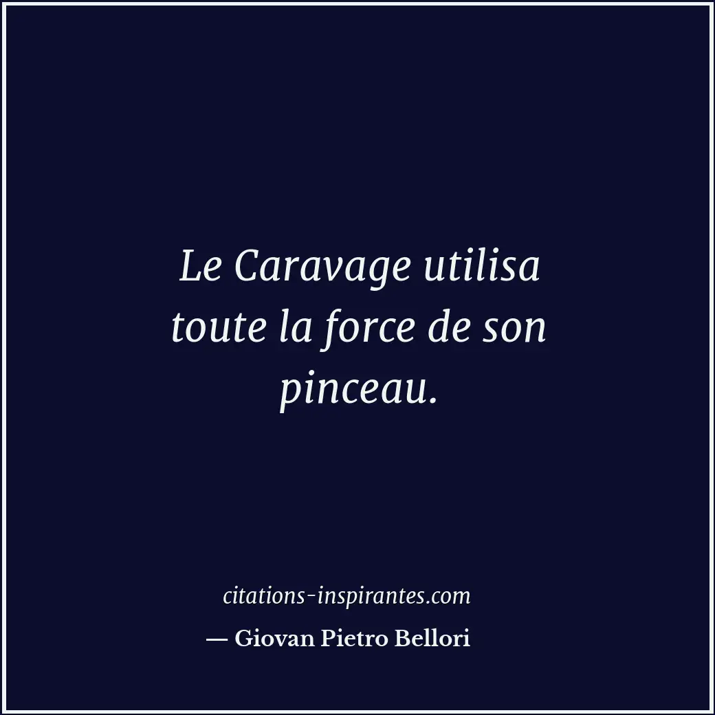 Citation de Giovan Pietro Bellori