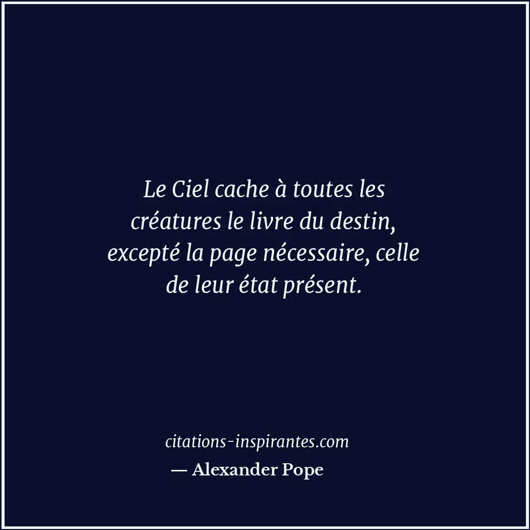 Citation de Alexander Pope