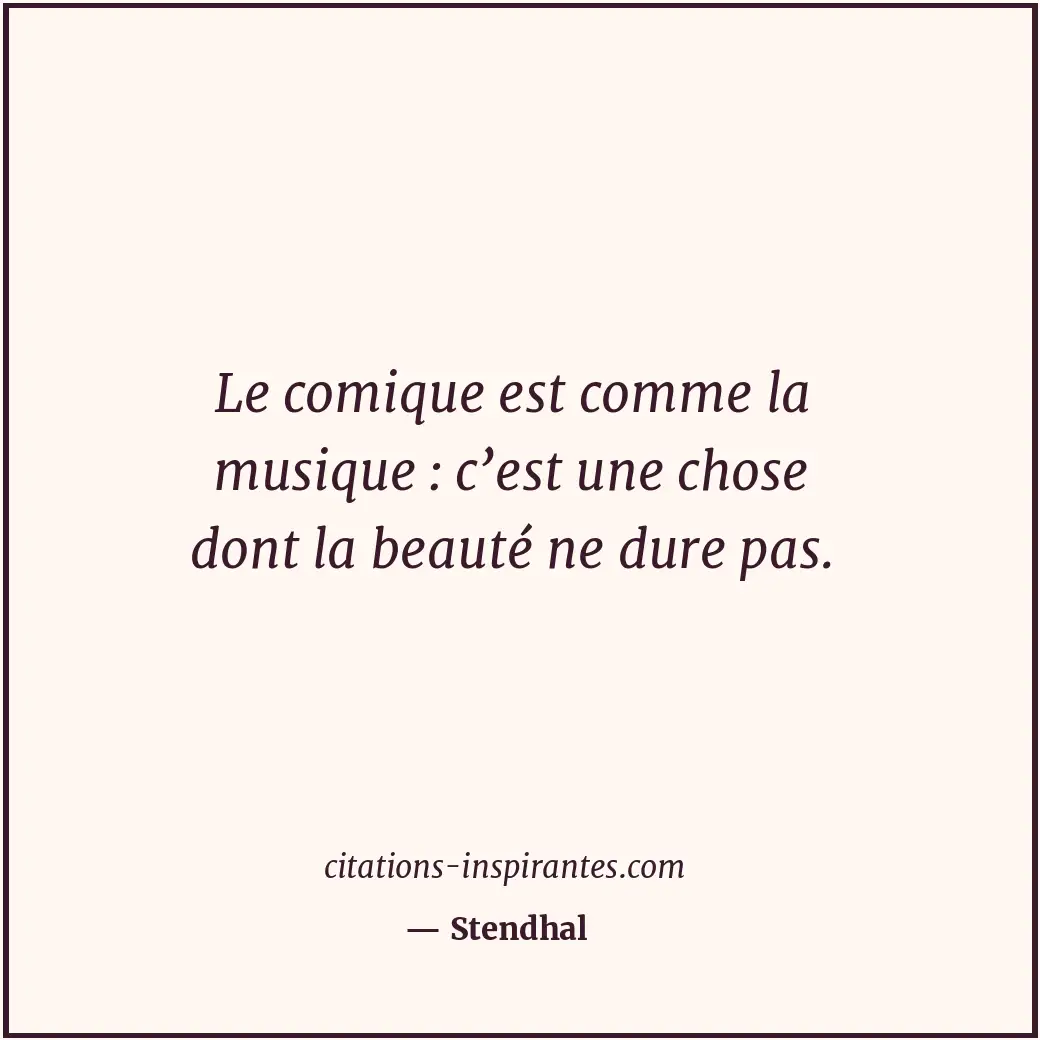 Citation de Stendhal