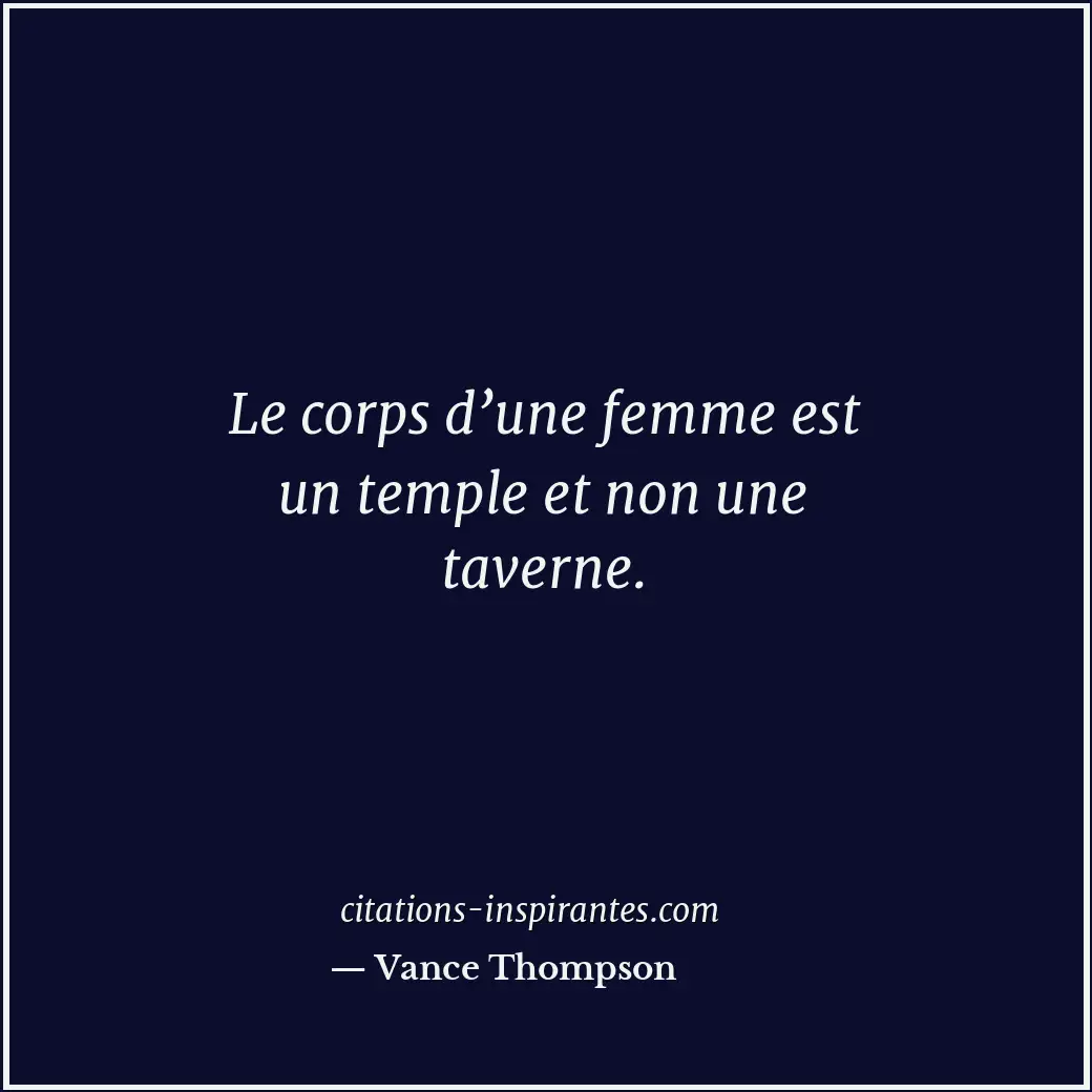 Citation de Vance Thompson