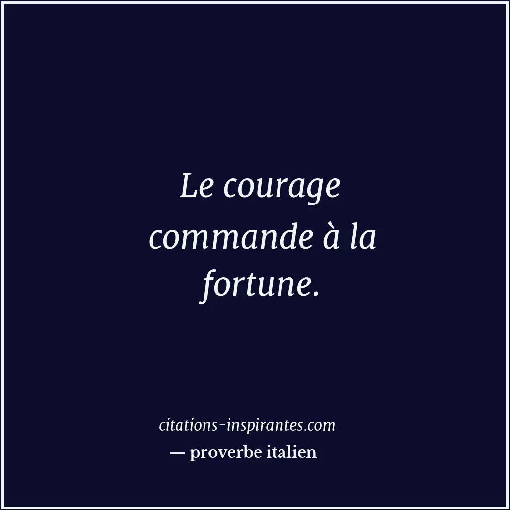 Citation de proverbe italien