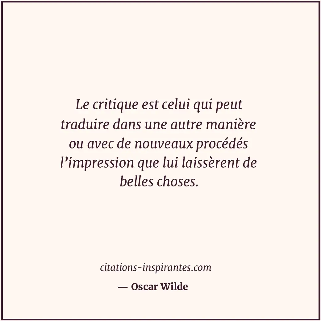 Citation de Oscar Wilde