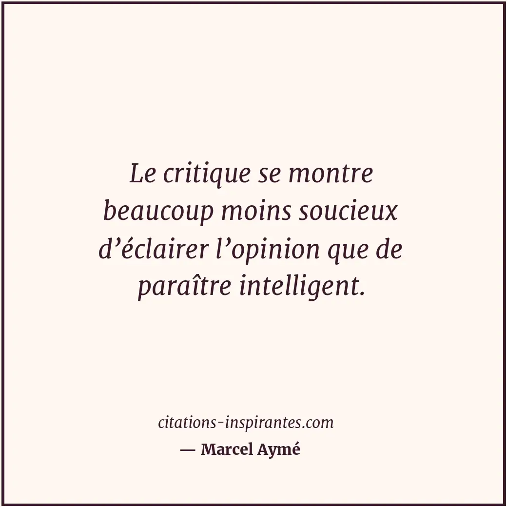 Citation de Marcel Aymé