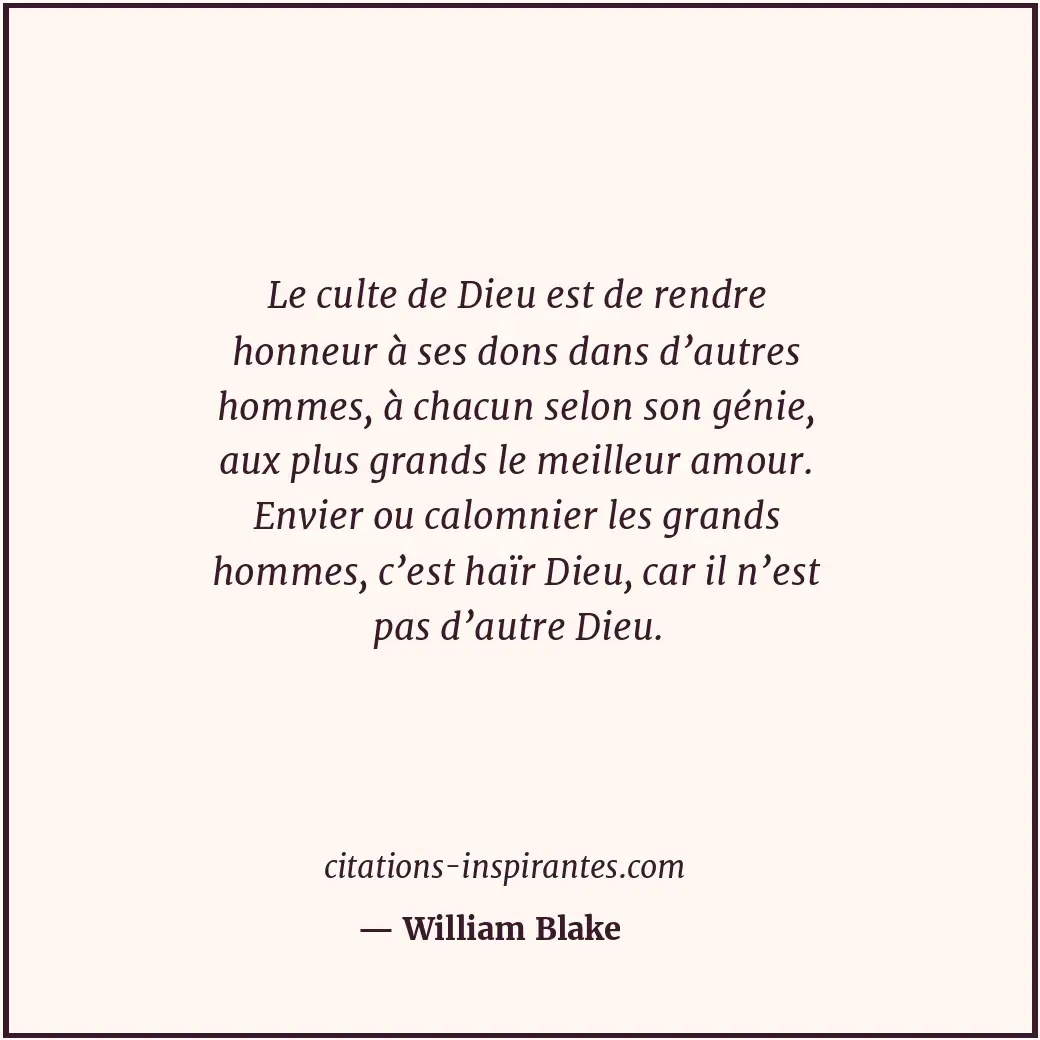 Citation de William Blake