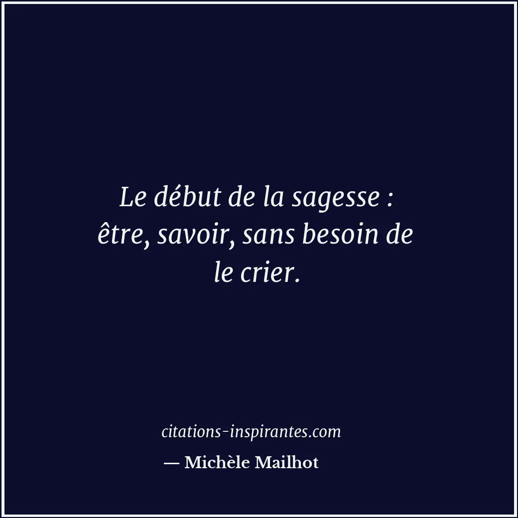 Citation de Michèle Mailhot
