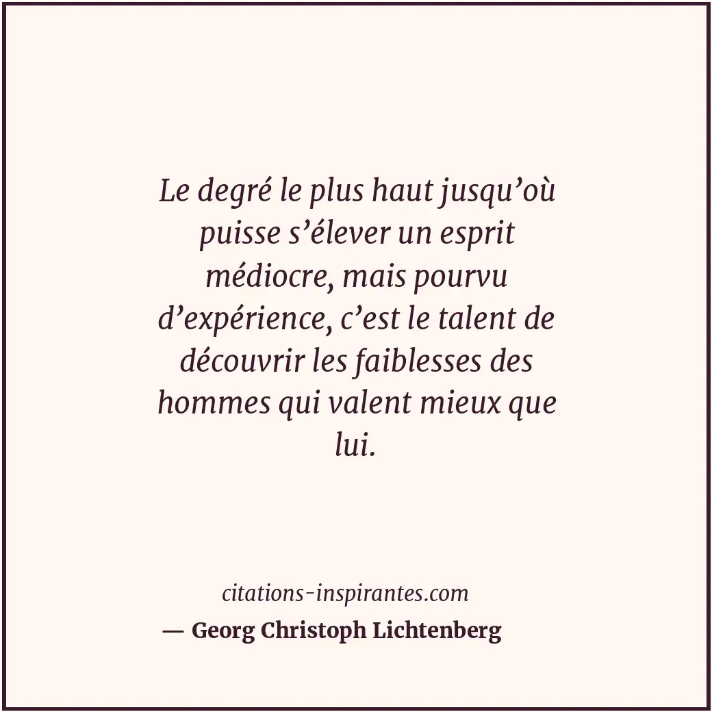 Citation de Georg Christoph Lichtenberg