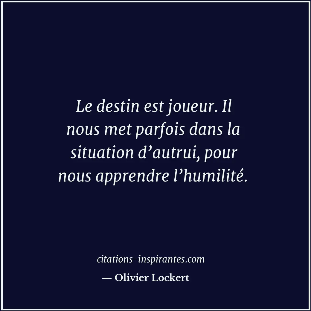 Citation de Olivier Lockert