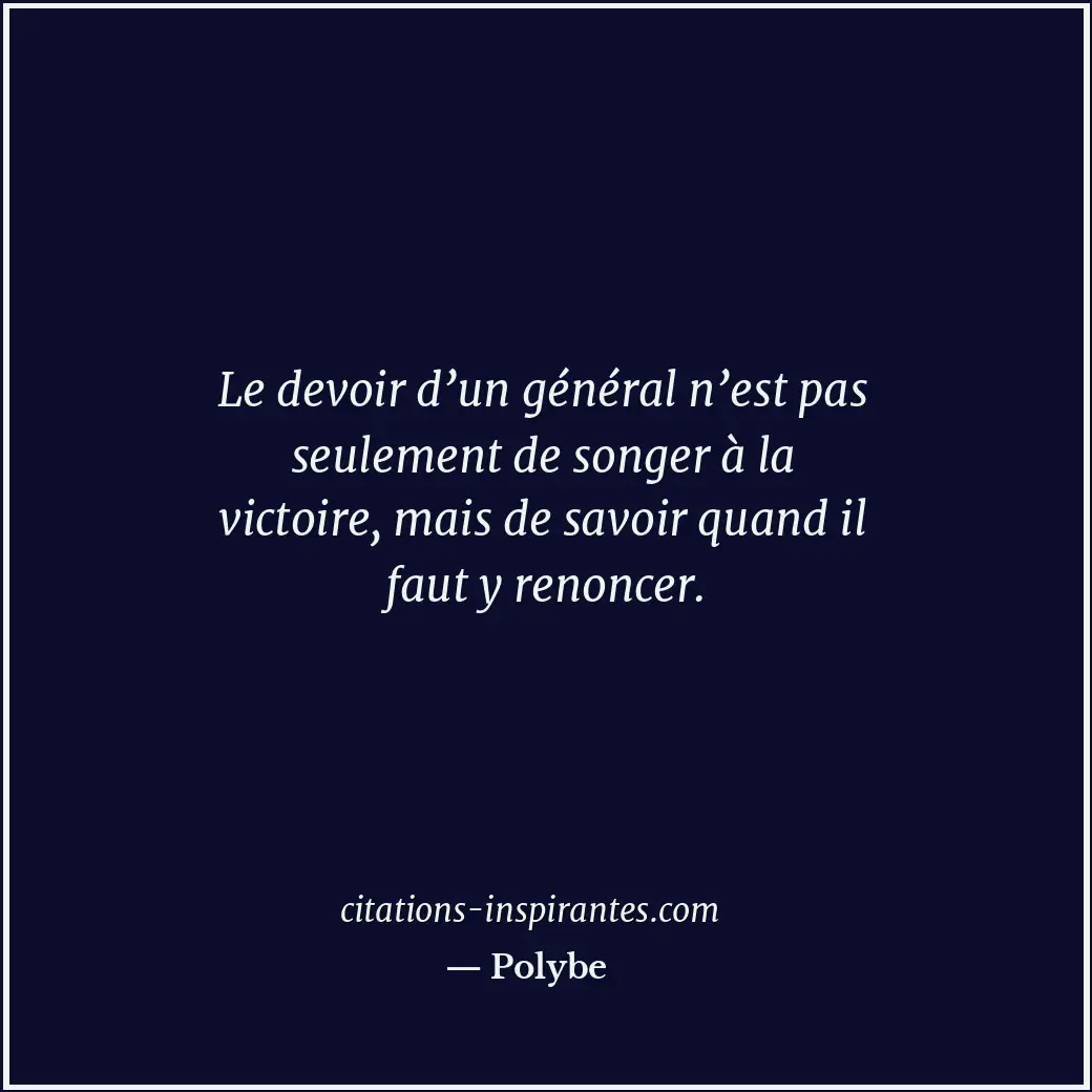 Citation de Polybe