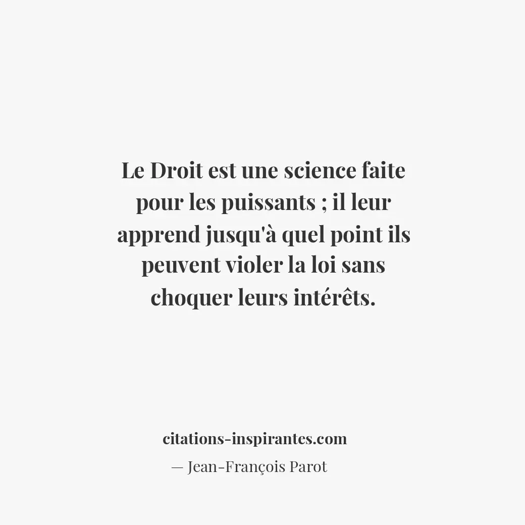 Citation de Jean-François Parot