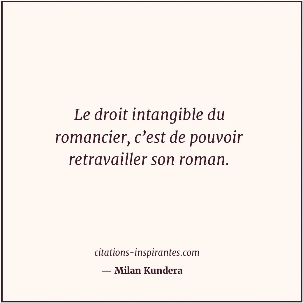 Citation de Milan Kundera