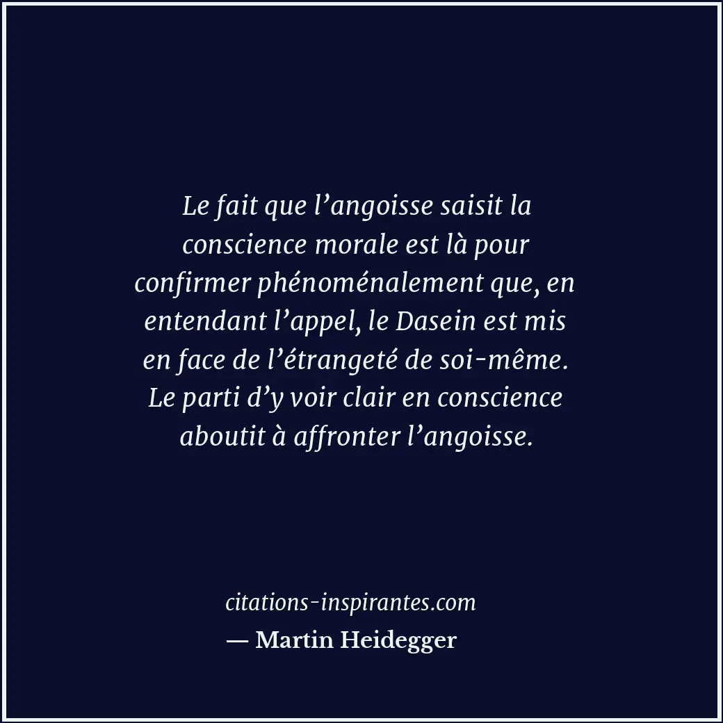 Citation de Martin Heidegger