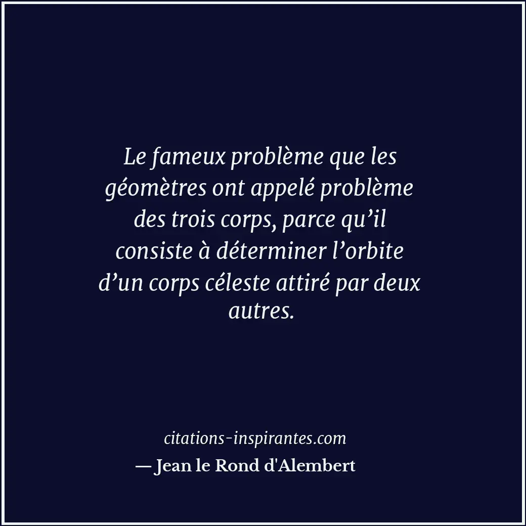 Citation de Jean le Rond d'Alembert