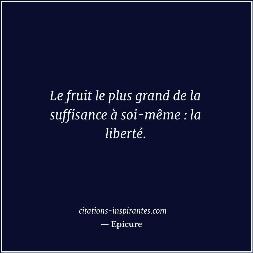 Citation de Epicure