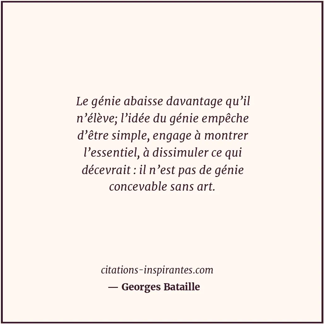 Citation de Georges Bataille