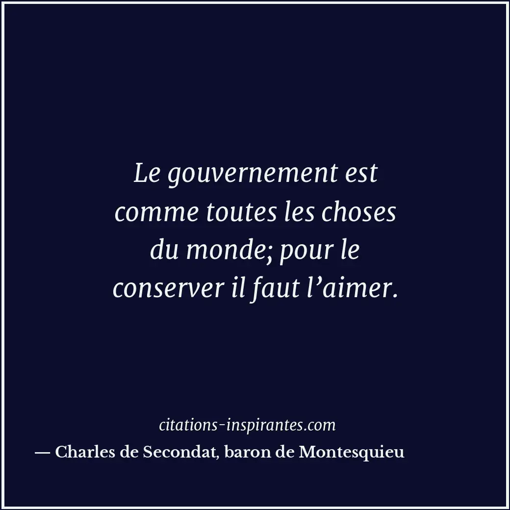 Citation de Charles de Secondat, baron de Montesquieu