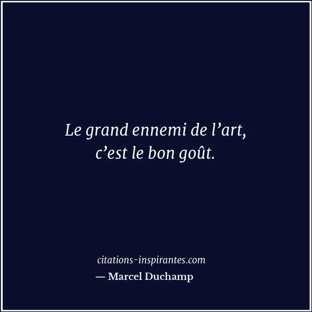 Citation de Marcel Duchamp