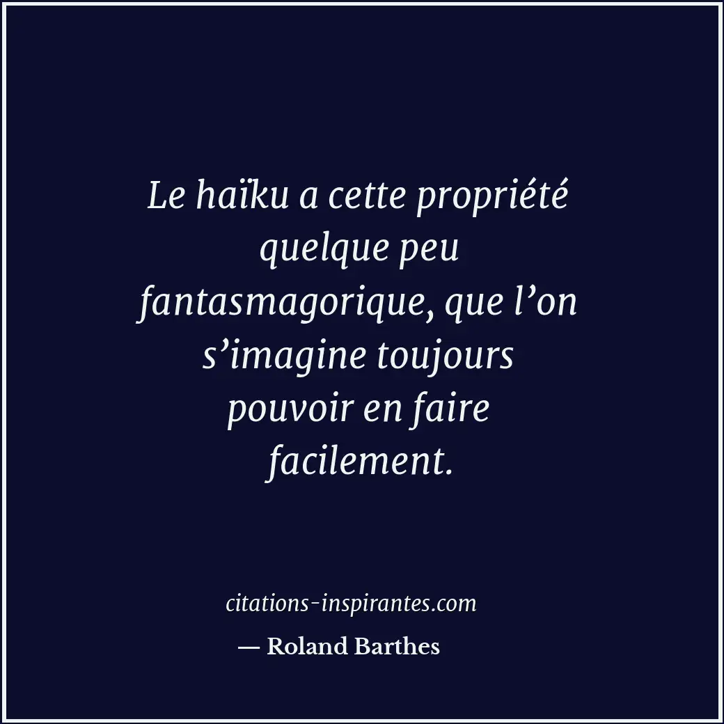 Citation de Roland Barthes
