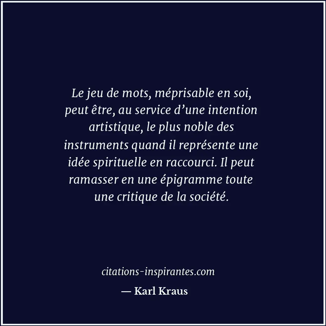 Citation de Karl Kraus