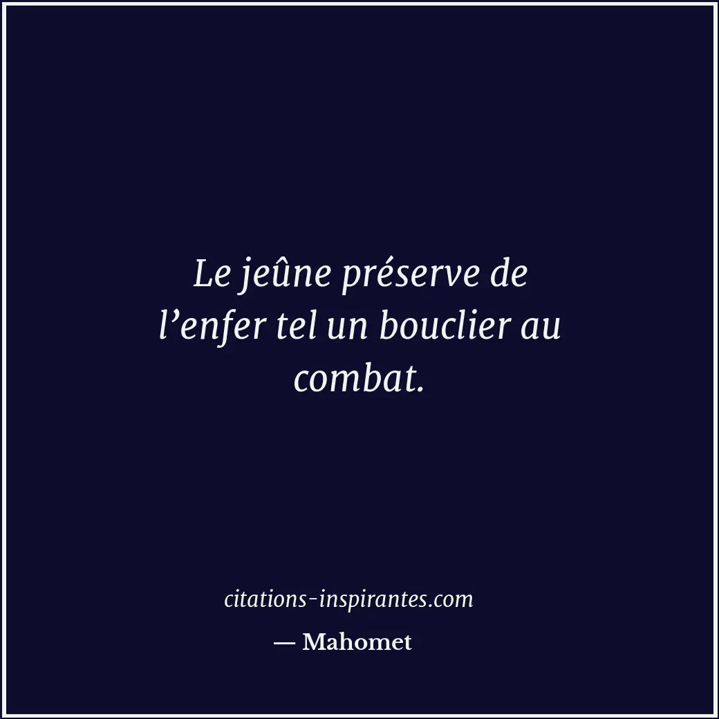 Citation de Mahomet