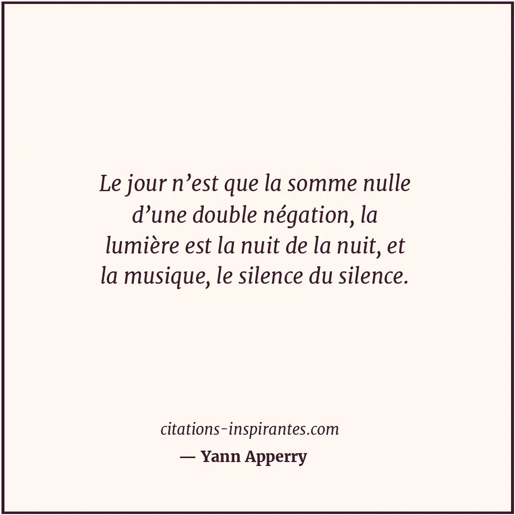 Citation de Yann Apperry