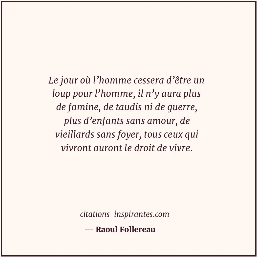 Citation de Raoul Follereau