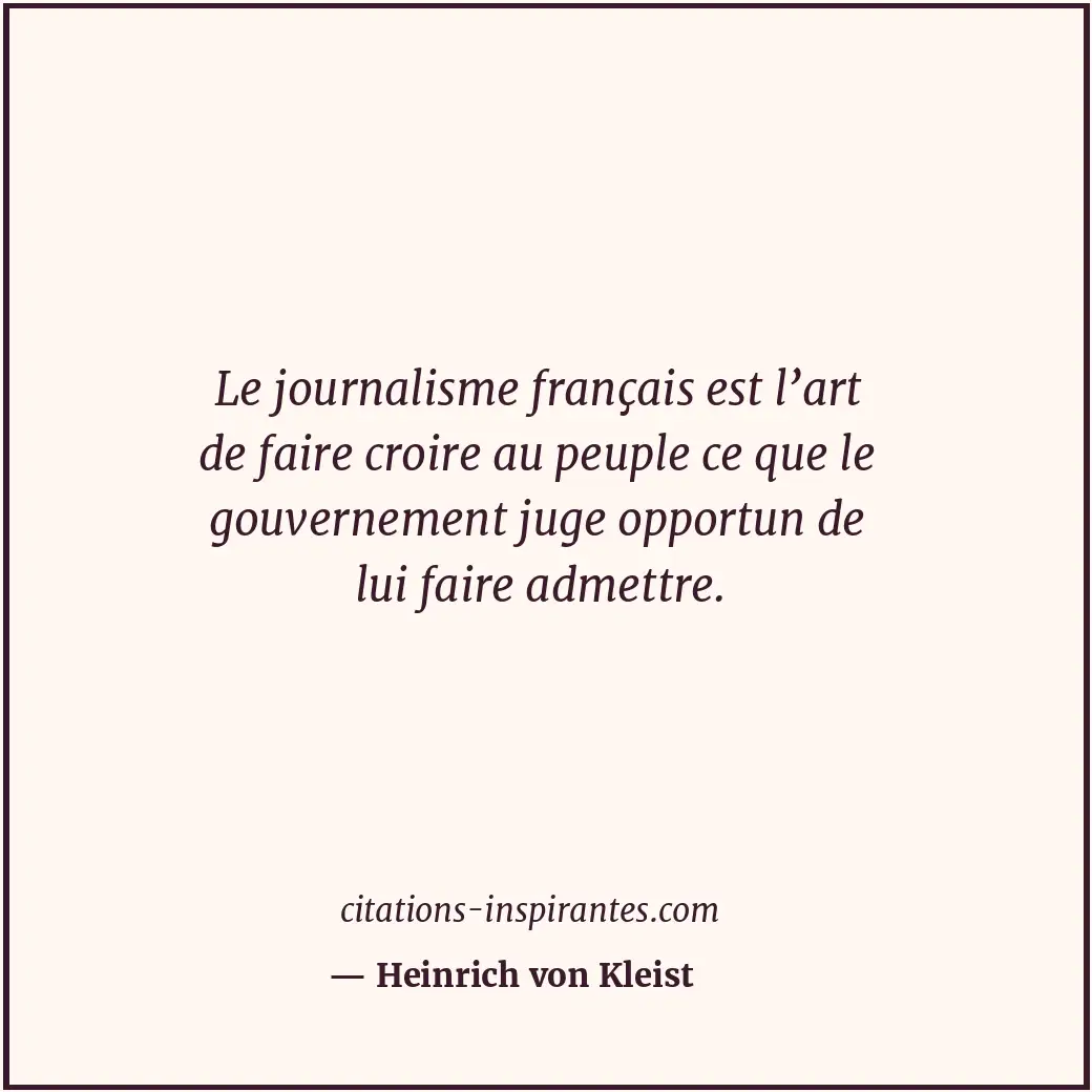 Citation de Heinrich von Kleist