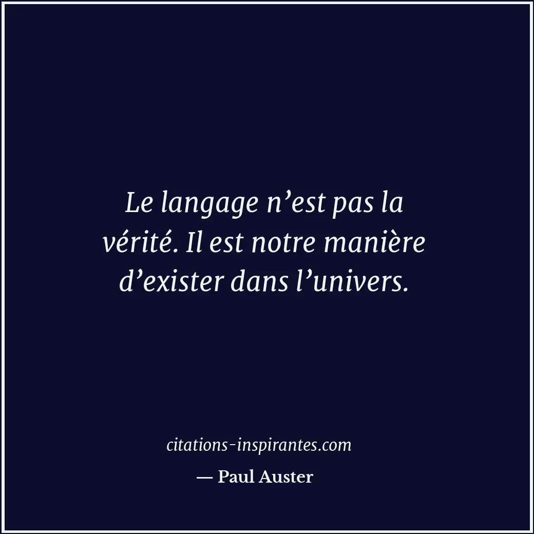 Citation de Paul Auster