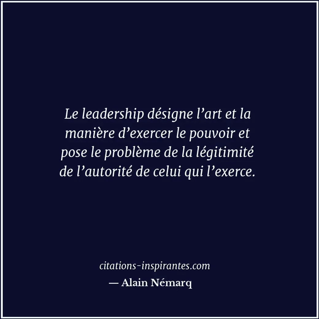 Citation de Alain Némarq