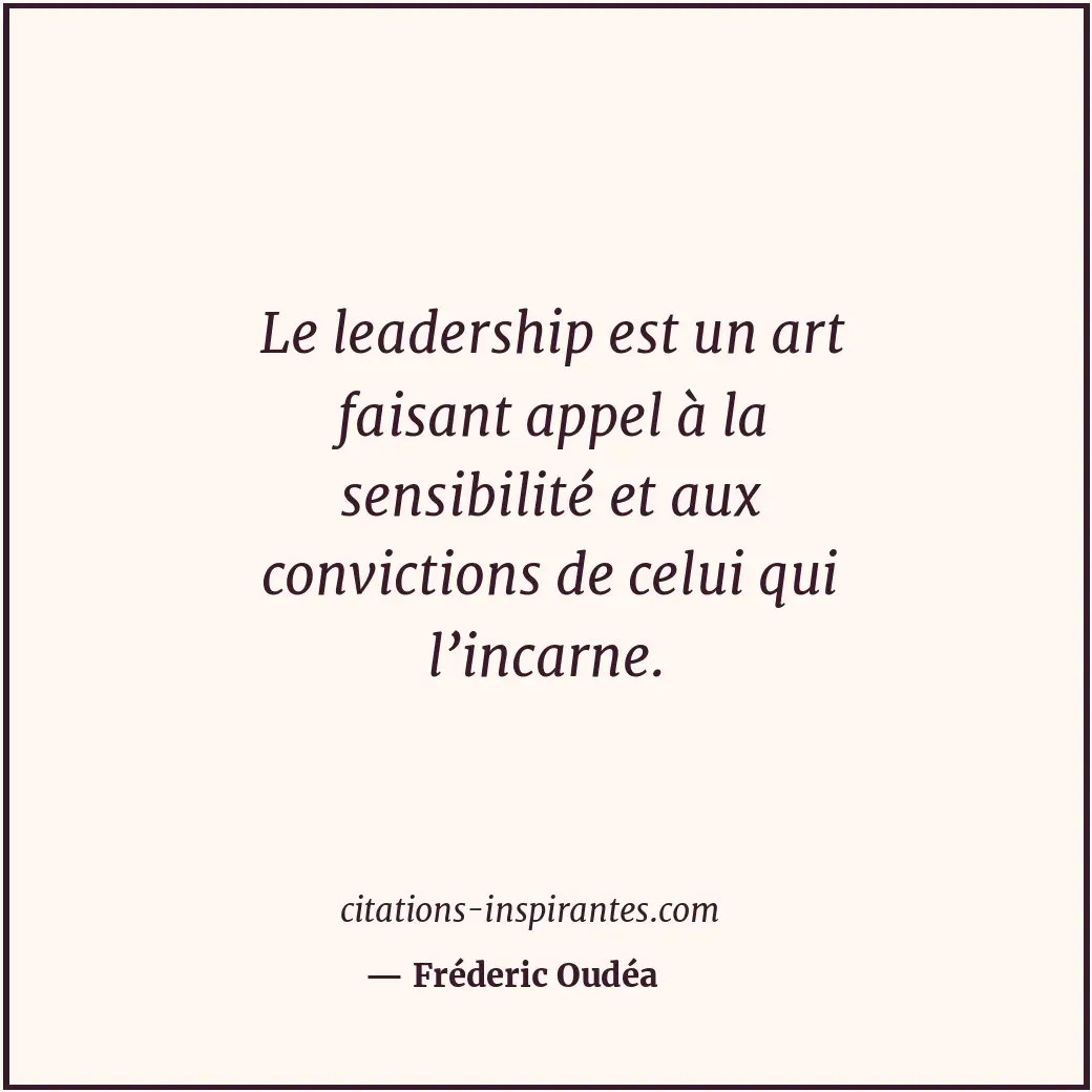 Citation de Fréderic Oudéa