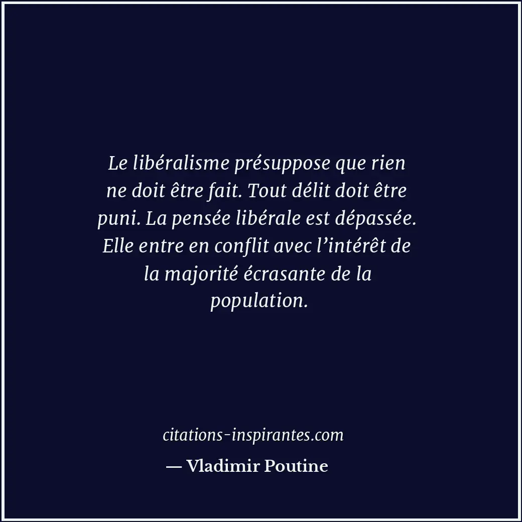 Citation de Vladimir Poutine