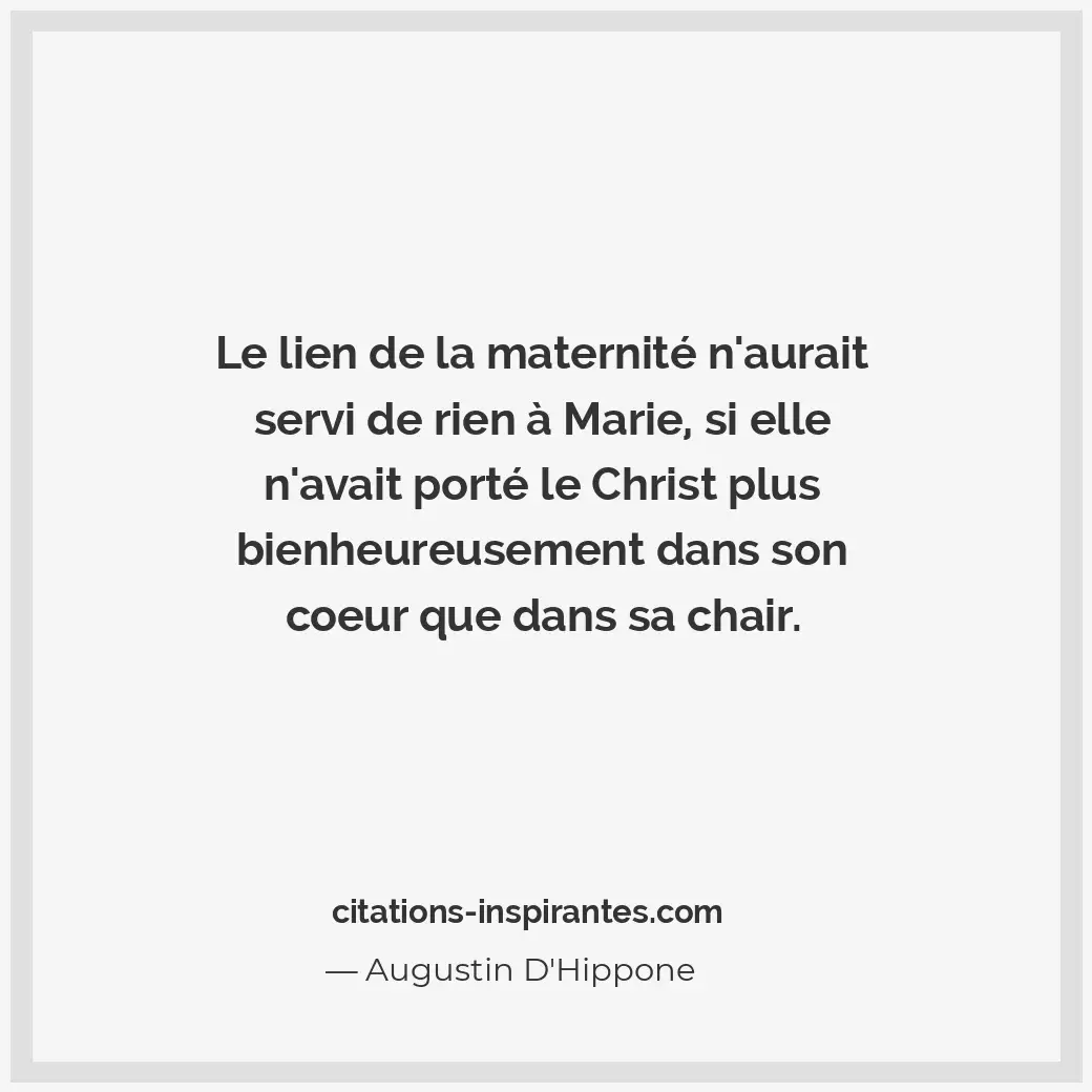 Citation de Augustin D'Hippone