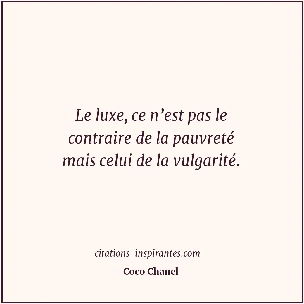 Citation de Coco Chanel