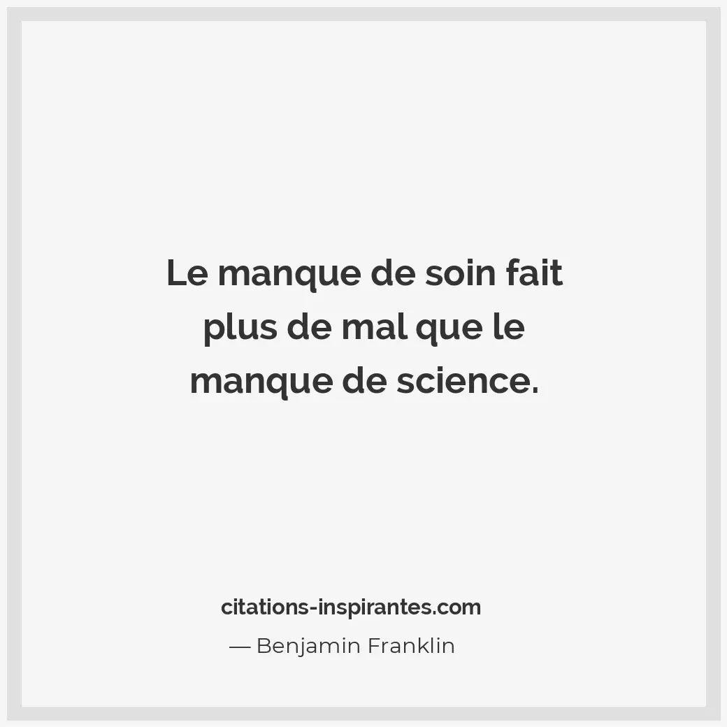 Citation de Benjamin Franklin
