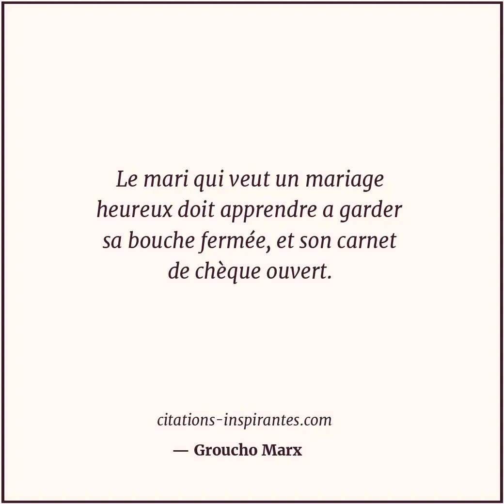 Citation de Groucho Marx
