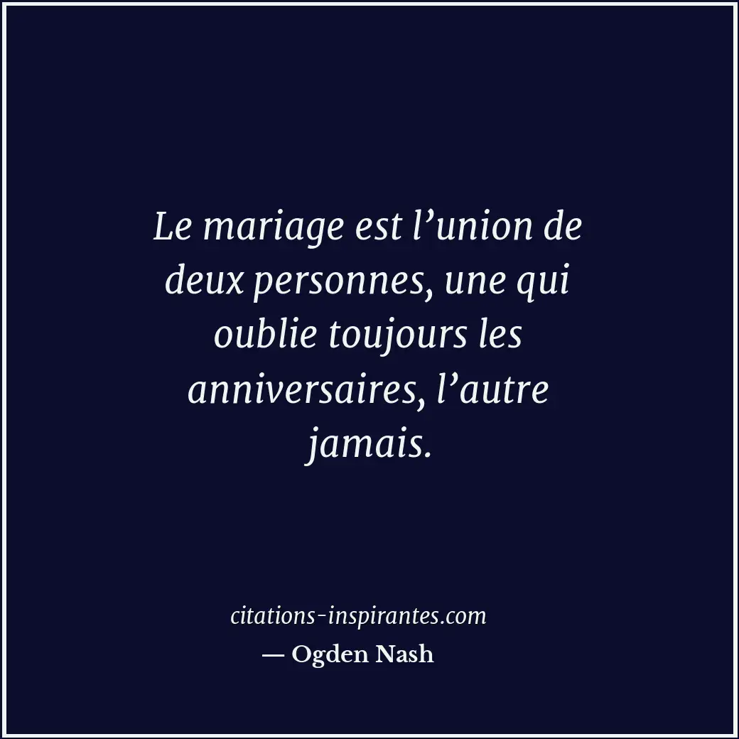 Citation de Ogden Nash