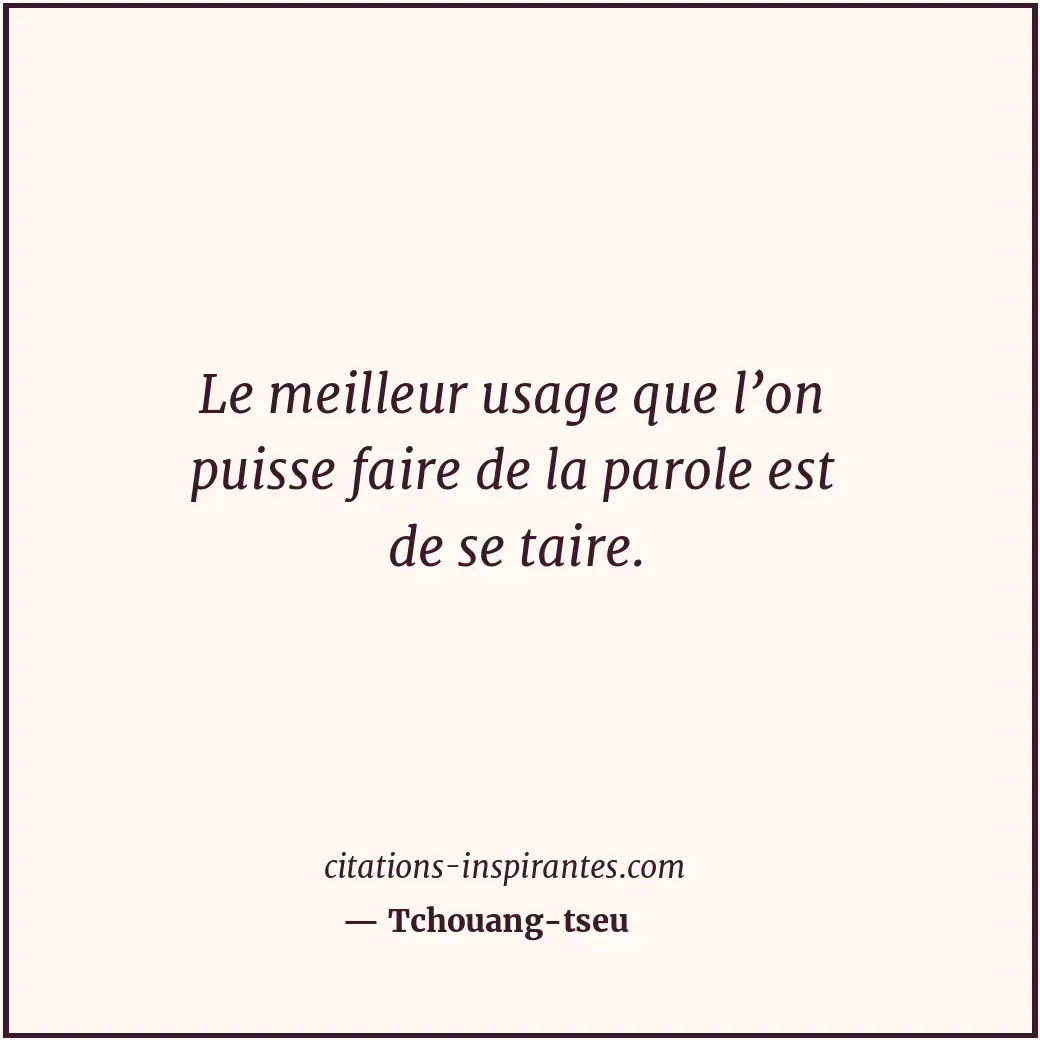Citation de Tchouang-tseu