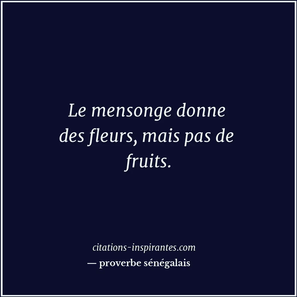 Citation de proverbe sénégalais