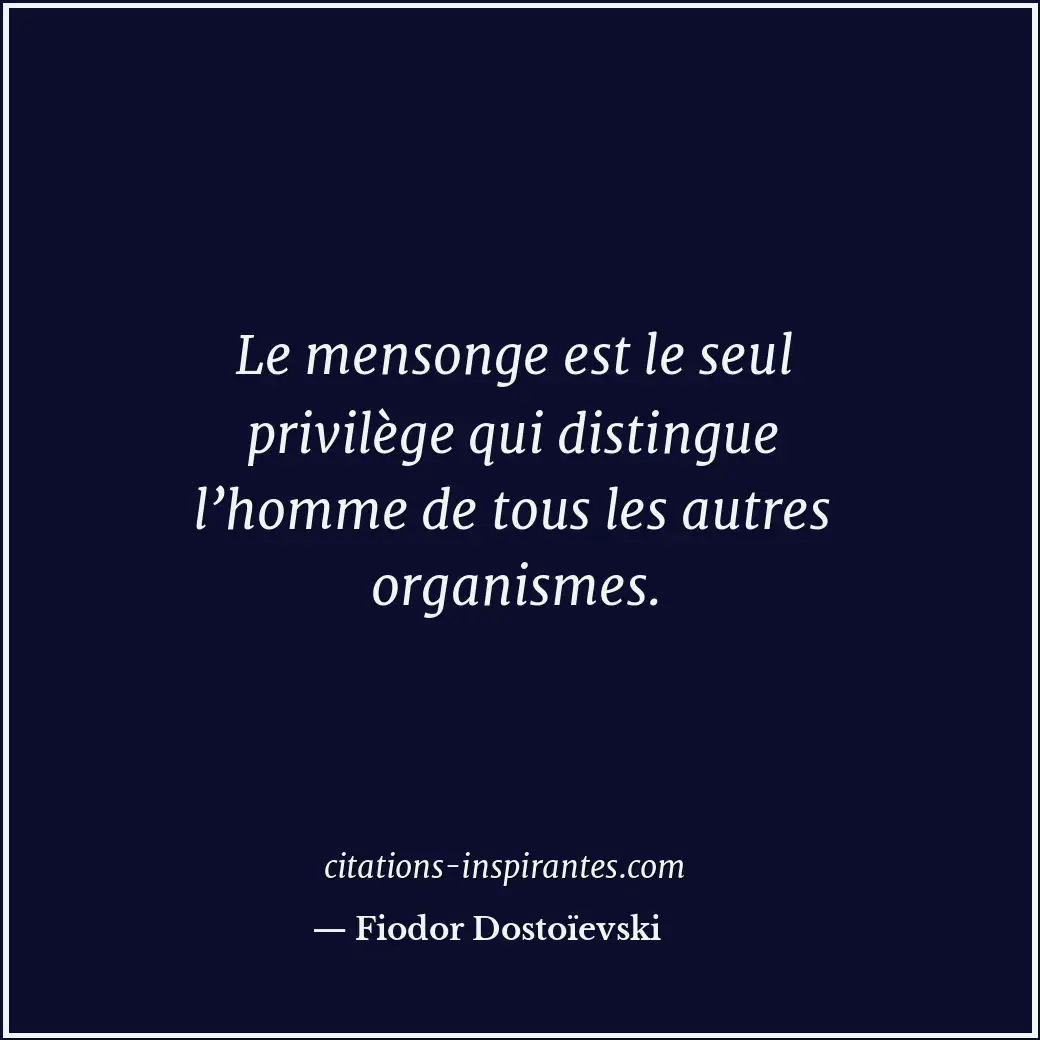 Citation de Fiodor Dostoïevski