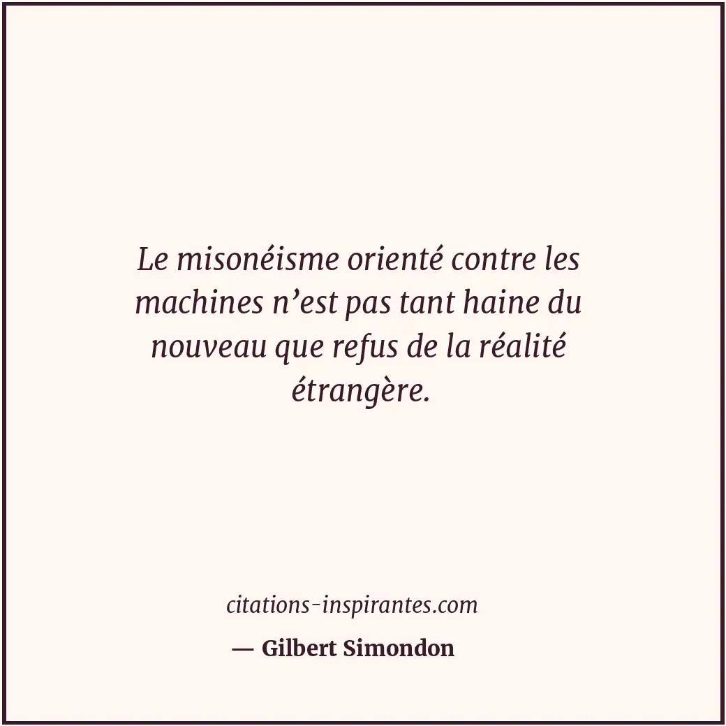 Citation de Gilbert Simondon