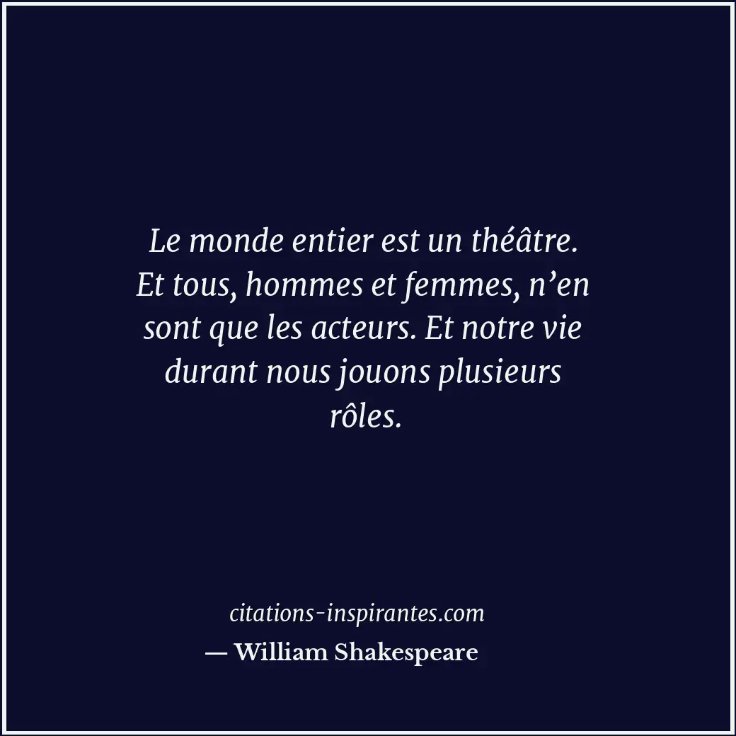 Citation de William Shakespeare