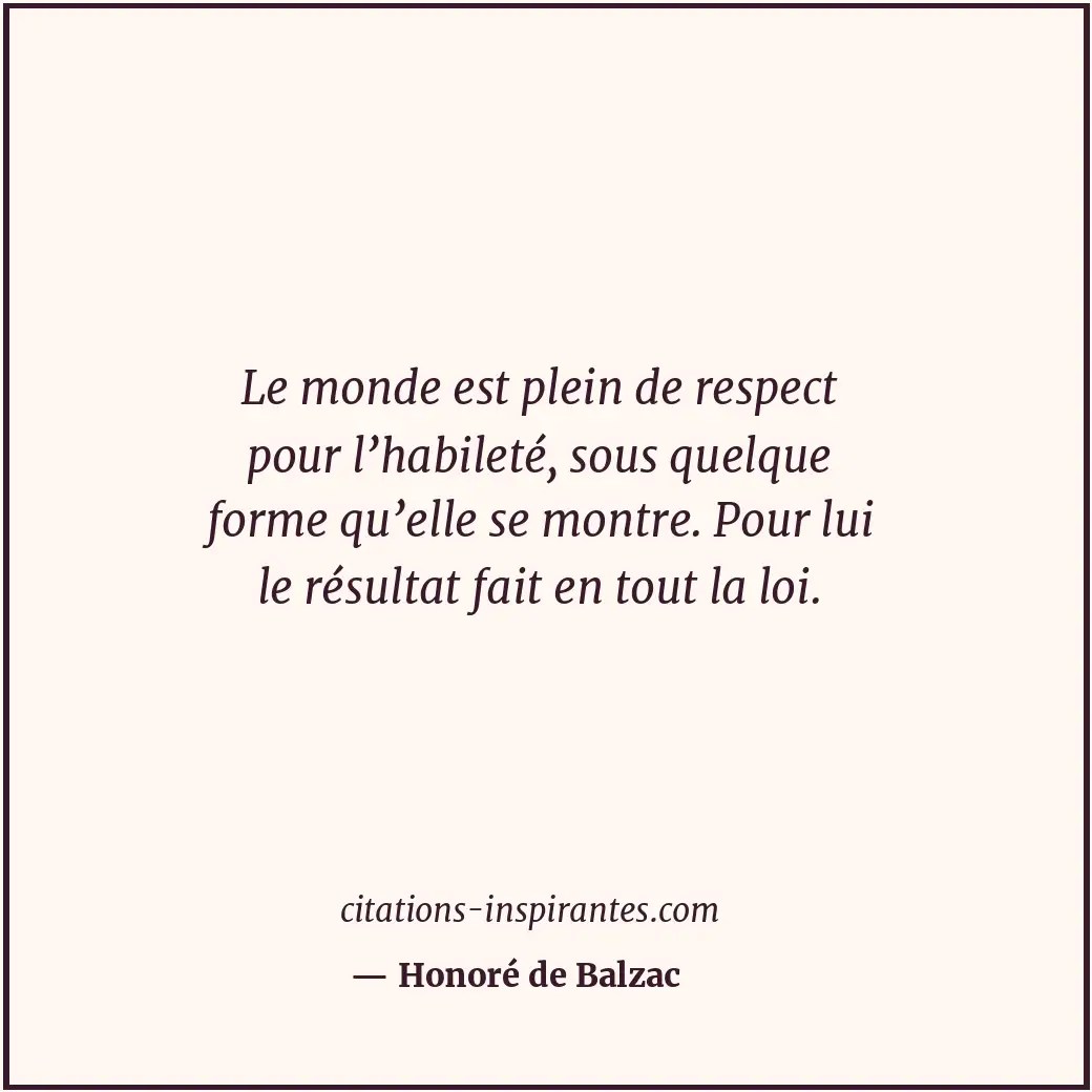 Citation de Honoré de Balzac