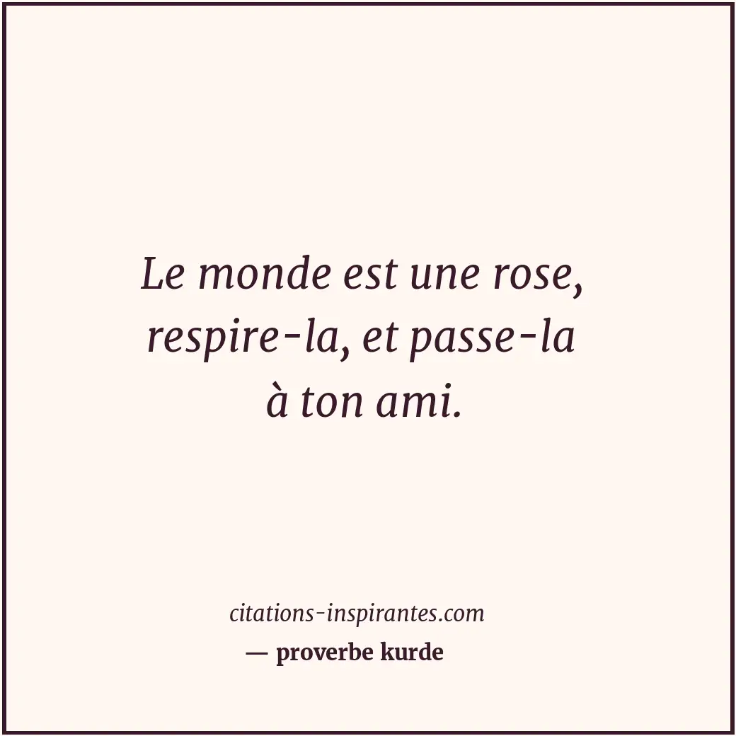 Citation de proverbe kurde