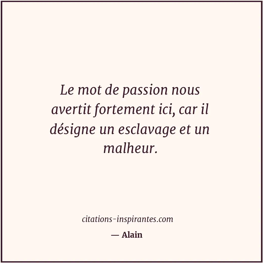 Citation de Alain