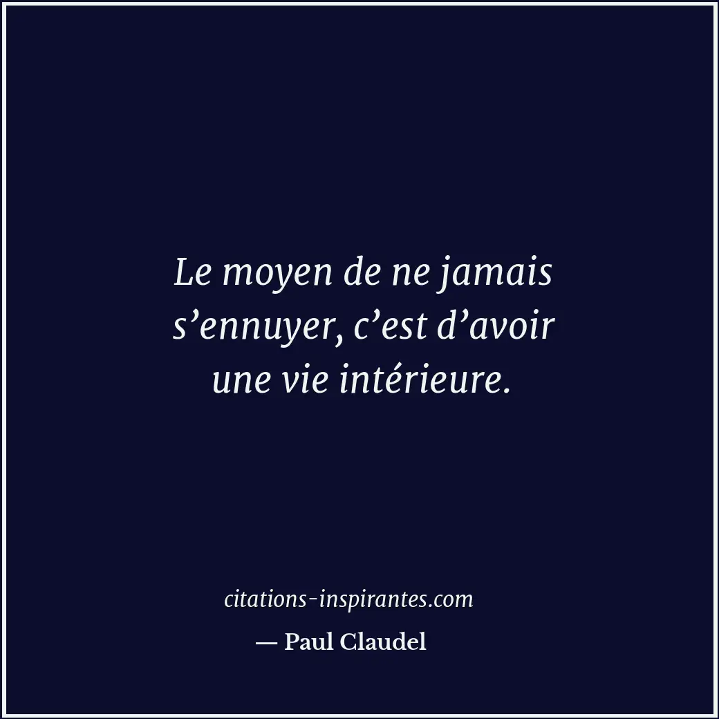 Citation de Paul Claudel