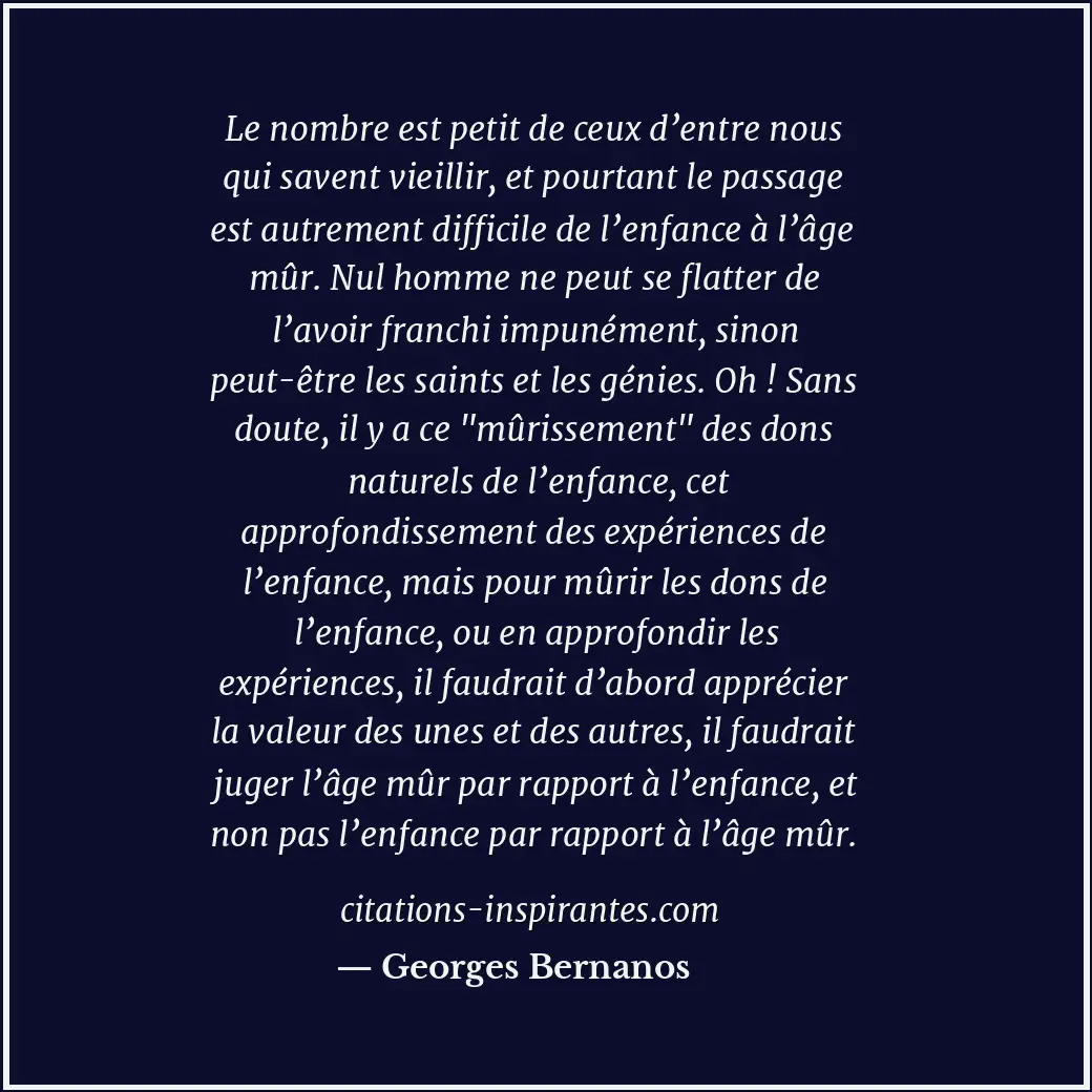 Citation de Georges Bernanos