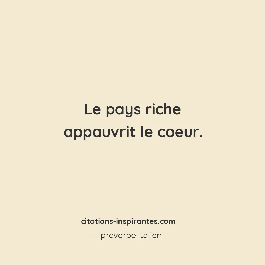 Citation de proverbe italien