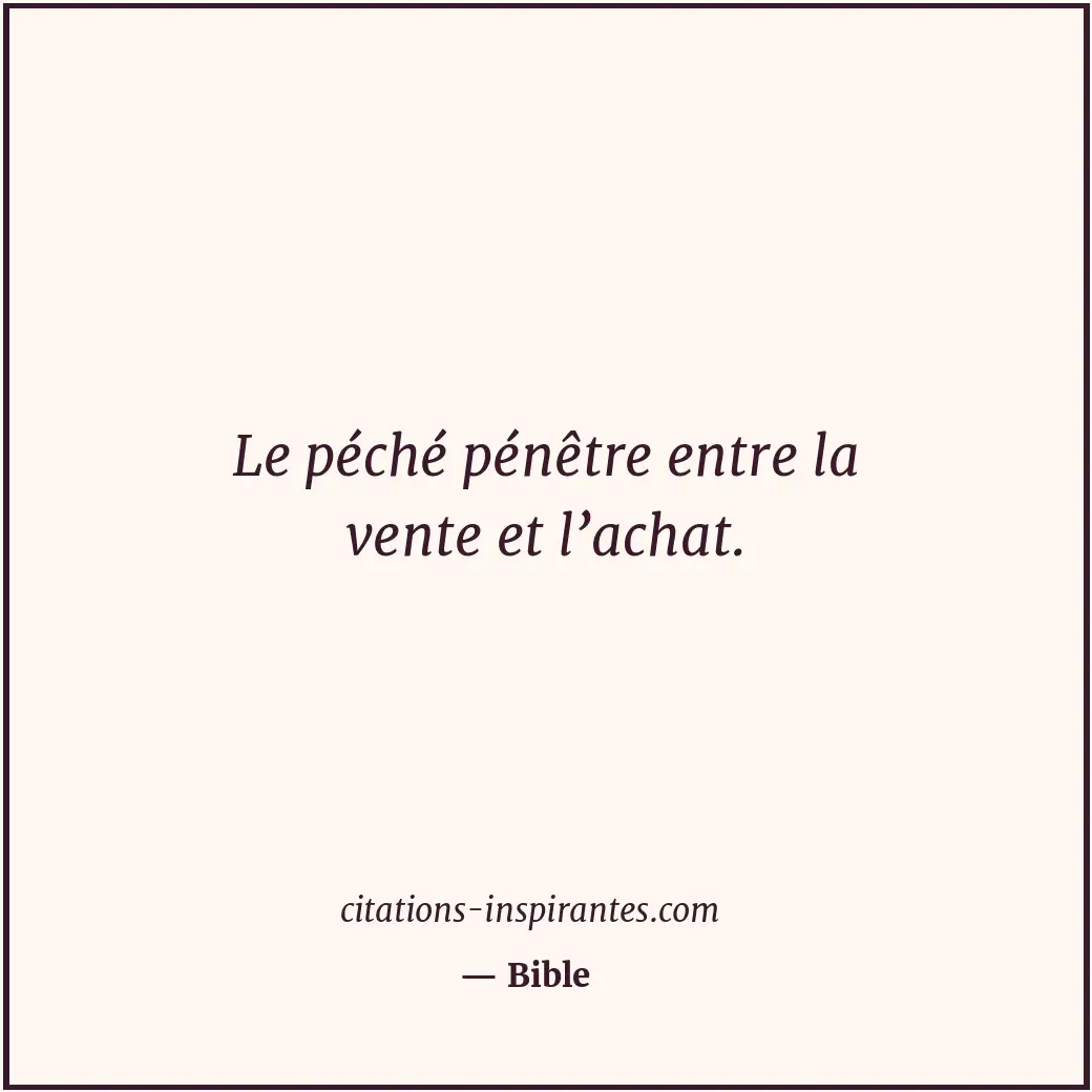 Citation de Bible