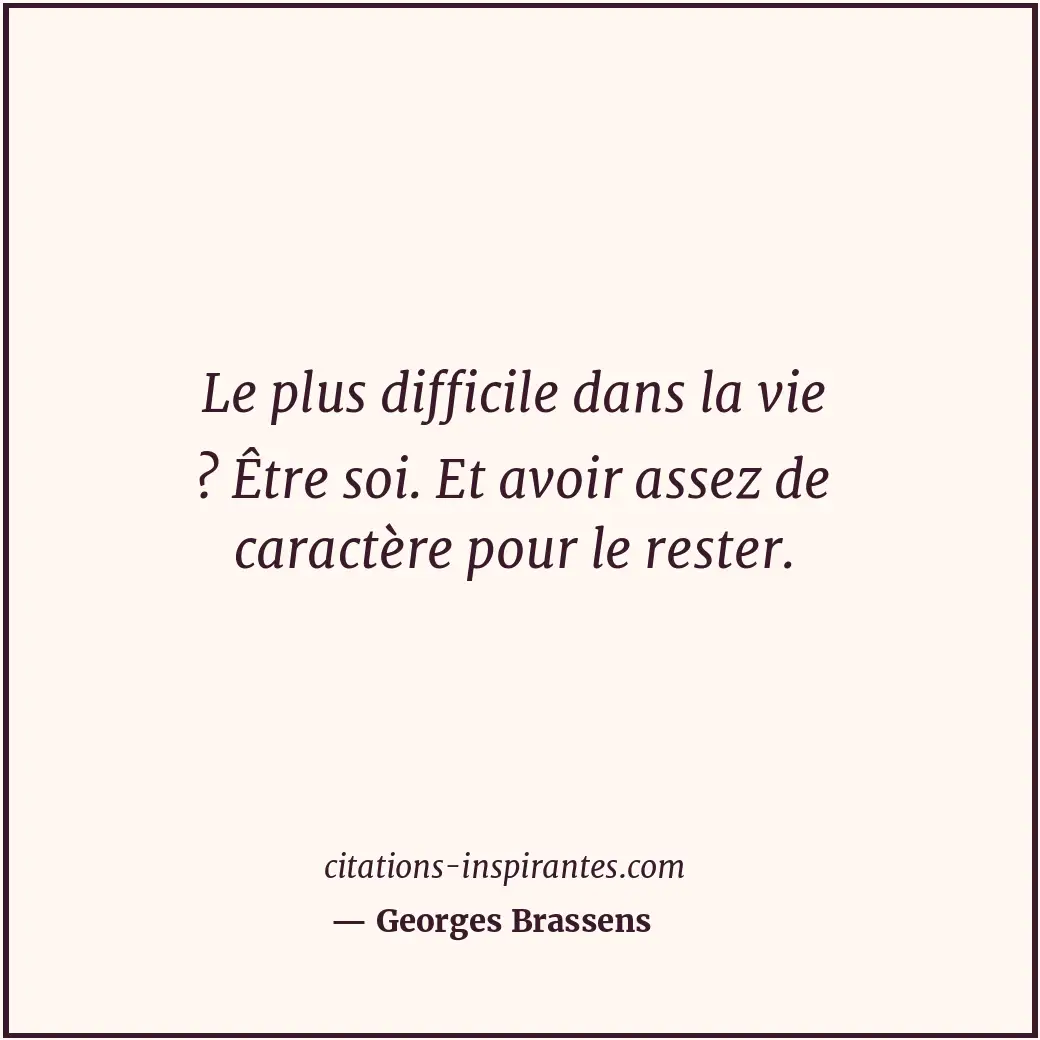 Citation de Georges Brassens