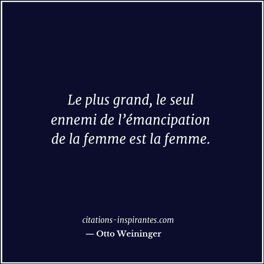 Citation de Otto Weininger