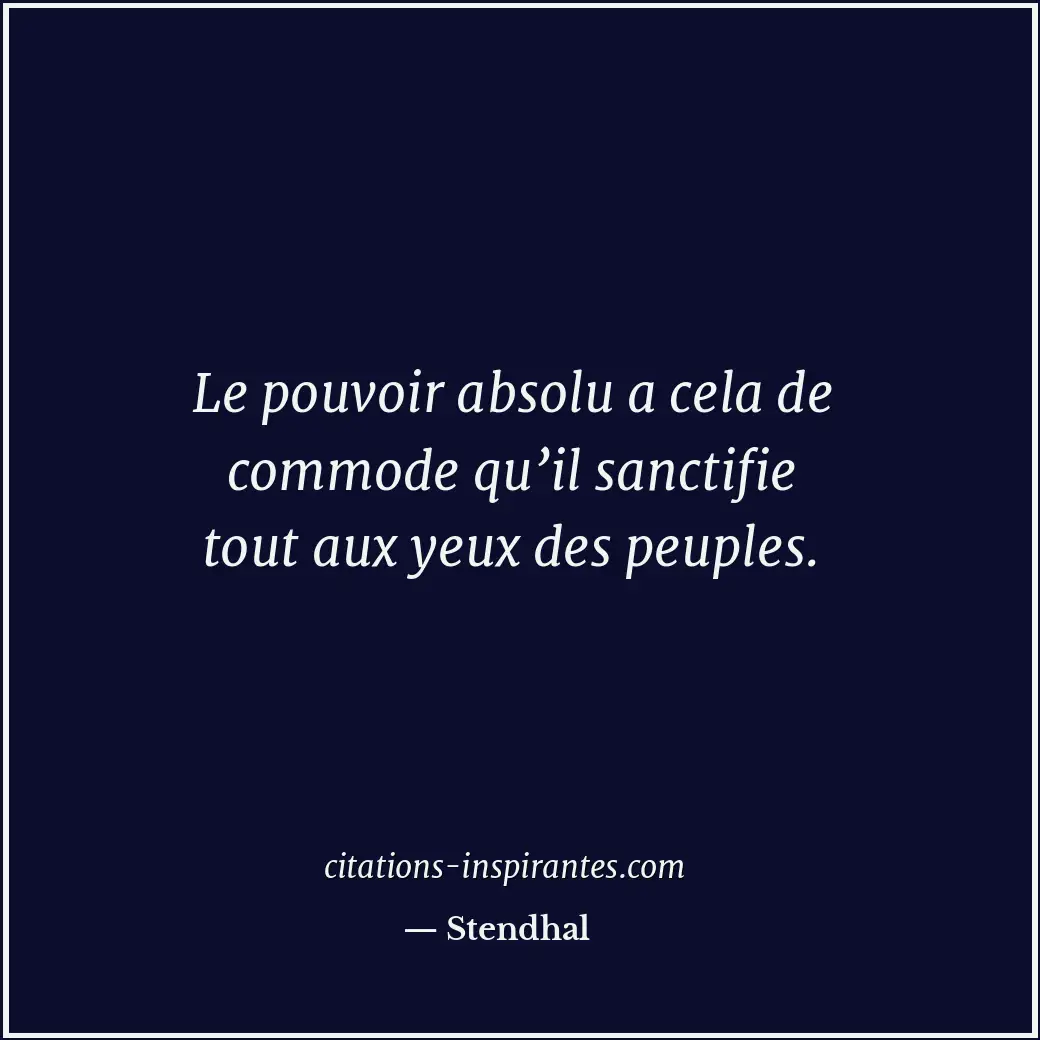 Citation de Stendhal
